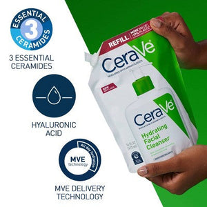 CeraVe Hydrating Face Wash with Hyaluronic Acid and Glycerin Refill 16 fl oz - New
