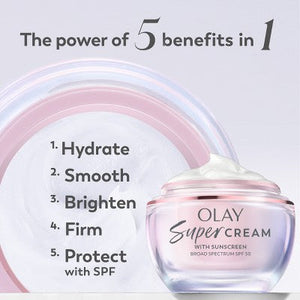 Olay Super Cream Face Moisturizer with Sunscreen SPF 30 1.7oz - Imperfect Box