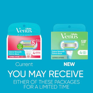 Venus Extra Smooth Women's Razor Blade Refills 4ct - Missing Box