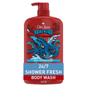 Old Spice Krakenguard Body+Face Wash  Deep Ocean Scent 33.4 fl - New