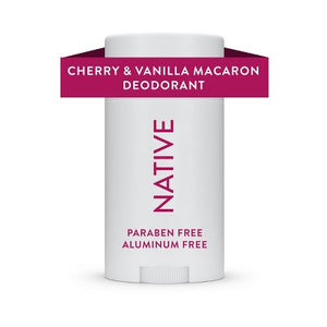 Native Solid Deodorant for Women; Men Cherry; Vanilla Macaron Aluminum-Free 2.65oz - Imperfect Container