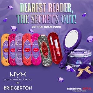 NYX Professional Makeup Bridgerton Royal Treasures Lip Kit 06 Caramel Courtship & Toffee Temptation 2pc - Imperfect Box