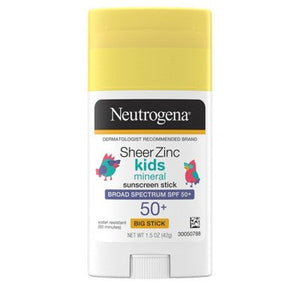 Neutrogena Sheer Zinc Kids Sunscreen Stick SPF 50 1.5 fl oz - Imperfect Container