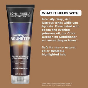 John Frieda Midnight Brunette Color Deepening Conditioner 8.3 fl oz - New