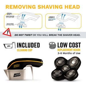 The Cut Buddy Bald Buddy Electric Cordless Head Shaver - Imperfect Box