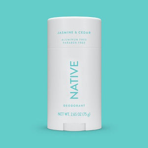 Native Solid Deodorant for Women & Men Jasmine & Cedar  Aluminum-Free 2.65oz  - New
