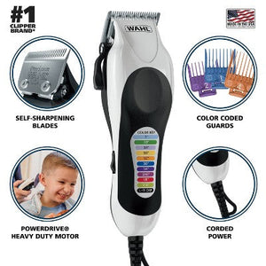 Wahl Color Pro Plus Corded Electric Hair Clipper Set - New