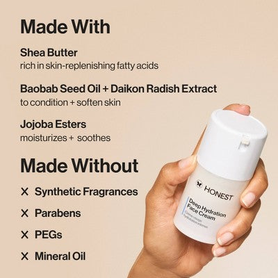 Honest Beauty Deep Hydration Face Cream with Shea Butter 1.7 fl oz