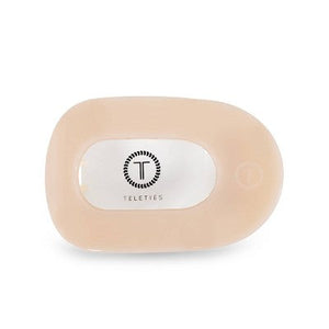 TELETIES Medium Flat Round Hair Clip Almond Beige - New