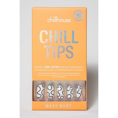 Chillhouse Chill Tips Press-On Fake Nails Wavy Baby 24ct - New
