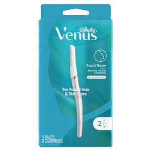 Venus for Facial Hair & Skin Care Exfoliating Dermaplaning Razor + 2 Blade Refills Starter Kit 3ct - New