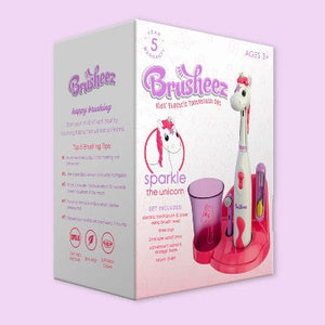 Brusheez Sparkle the Unicorn Kid's Electric Toothbrush Set - Imperfect Box