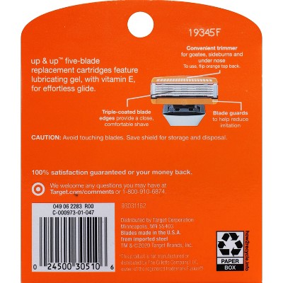 Men's Five Blade FITS Cartridges 8ct up&up - New