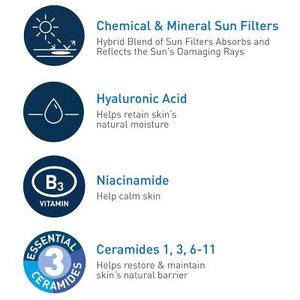 CeraVe Hydrating Sheer Sunscreen Lotion Face and Body SPF30 5oz - Imperfect Container