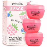 Grace & Stella Nourishing Berry Lip Mask 0.7oz/3ct - New