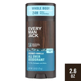 Every Man Jack All Over Solid Deodorant Coconut + Vanilla 2.6oz - New