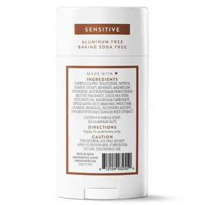 Native Sensitive Solid Deodorant for Women & Men Coconut & Vanilla 2.65oz - New