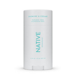 Native Solid Deodorant for Women & Men Jasmine & Cedar  Aluminum-Free 2.65oz  - New