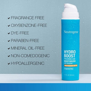 Neutrogena Hydro Boost Hyaluronic Acid Facial Moisturizer to Hydrate & Soothe Dry Skin SPF 50 1.7 fl oz - Missing Box