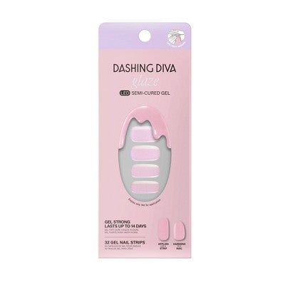 Dashing Diva Glaze Semi-Cured Gel Nail Polish Strips Unicorn Glaze 32ct - New