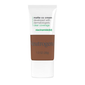 Neutrogena Clear Coverage Flawless Matte Color Correcting Cream, Full-Coverage 9.0 Cinnamon - New