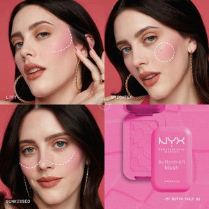 NYX Professional Makeup Buttermelt Blush - Sooner The Butta - 0.17oz