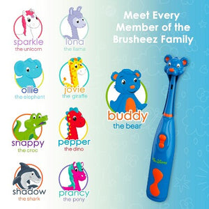 Brusheez Buddy the Bear Children's Electric Kids Toothbrush Set - Imperfect Box