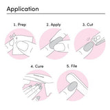 Dashing Diva Glaze Semi-Cured Gel Nail Polish Strips Emerald Marble 32ct - New