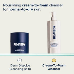 Remedy Skin Gentle & Hydrating Cream-to-Foam Cleanser 12 fl oz - New