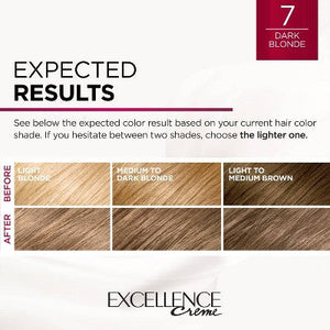 L'Oreal Paris Permanent Hair Color 6.3 fl oz 7 Dark Blonde - Imperfect Box