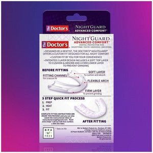 The Doctors Advanced Comfort Night Guard for Nighttime Teeth Grinding 1ct Guard with Storage Case - Imperfect Box