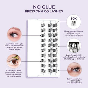KISS Products imPRESS Press-On Self Adhesive Eyelashes Refill Wispy 30ct - New
