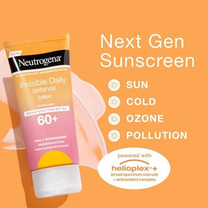 Neutrogena Invisible Daily Defense Sunscreen Lotion SPF 60 3 fl oz - New