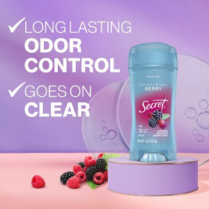 Secret Fresh Clear Gel Deodorant Summer Berry 2.6oz/2pk - Imperfect Box