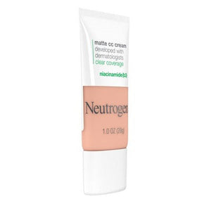Neutrogena Clear Coverage Flawless Matte Color Correcting Cream, Full-Coverage 3.0 Vanilla - New