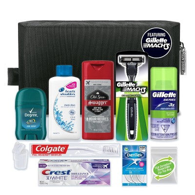Convenience Kits International Men's Bath and Body Deluxe Travel Kit - New