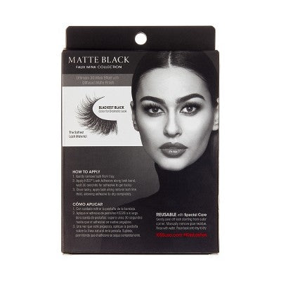 KISS Products Lash Couture Matte Black False Eyelashes Matte Cheviot 8ct - New