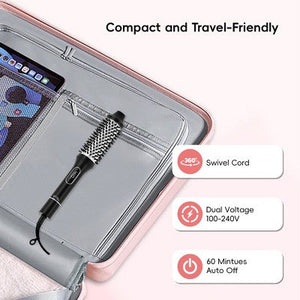 NICEBAY Heated Thermal Brush, Electric Curling Brush & Round Brush Styler with Anti-Scald Nylon Bristles - Imperfect Box