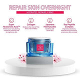 Hada Labo Tokyo Anti-Aging Overnight Treatment Hyaluronic Acid Night Cream 1.76oz - New