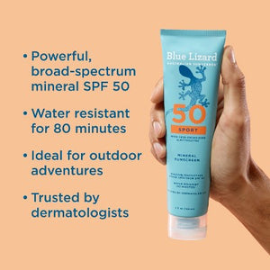 Blue Lizard Australian Sunscreen Sport Lotion SPF50 5 fl oz - Imperfect Container