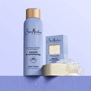 SheaMoisture Body Wash Smooth & Exfoliating Manuka Honey & Oatmeal with Plant-Based Moisturizers 18 fl oz - Imperfect Container