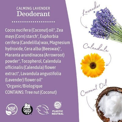 Earth Mama Calming Lavender Deodorant 2.65oz - New