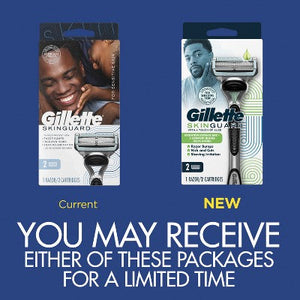 Gillette SkinGuard Razor + 2 Blade Refills - Imperfect Box