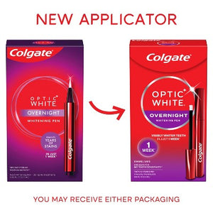Colgate Optic White Overnight Teeth Whitening Pen Gel 0.08 fl oz/21 Treatments - New