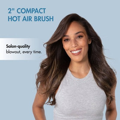 BaBylissPRO Nano Titanium Compact Hot Air Straightening Brush Blue - New