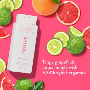 Native Body Wash for Women & Men Grapefruit & Bergamo Sulfate Free 18 fl oz - Imperfect Container