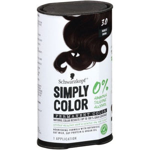 Schwarzkopf Simply Color Hair Color 3.0 Darkest Brown 5.7 fl oz - Imperfect Box