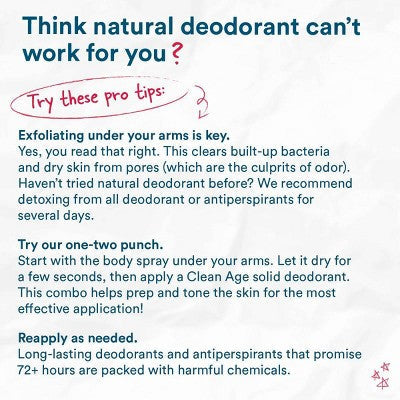 Clean Age Fresh AHA Deodorant + Body Spray for Teens 4 fl oz - New