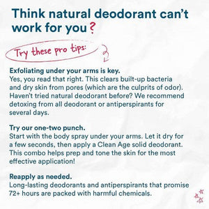 Clean Age Fresh AHA Deodorant + Body Spray for Teens 4 fl oz - New