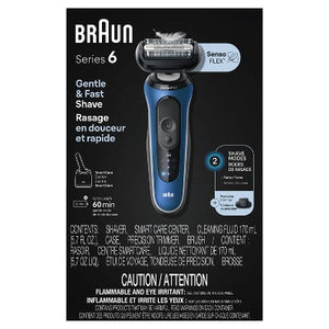 Braun Series 6-6172cc Rechargeable Wet & Dry Shaver + Smart Care Center - New